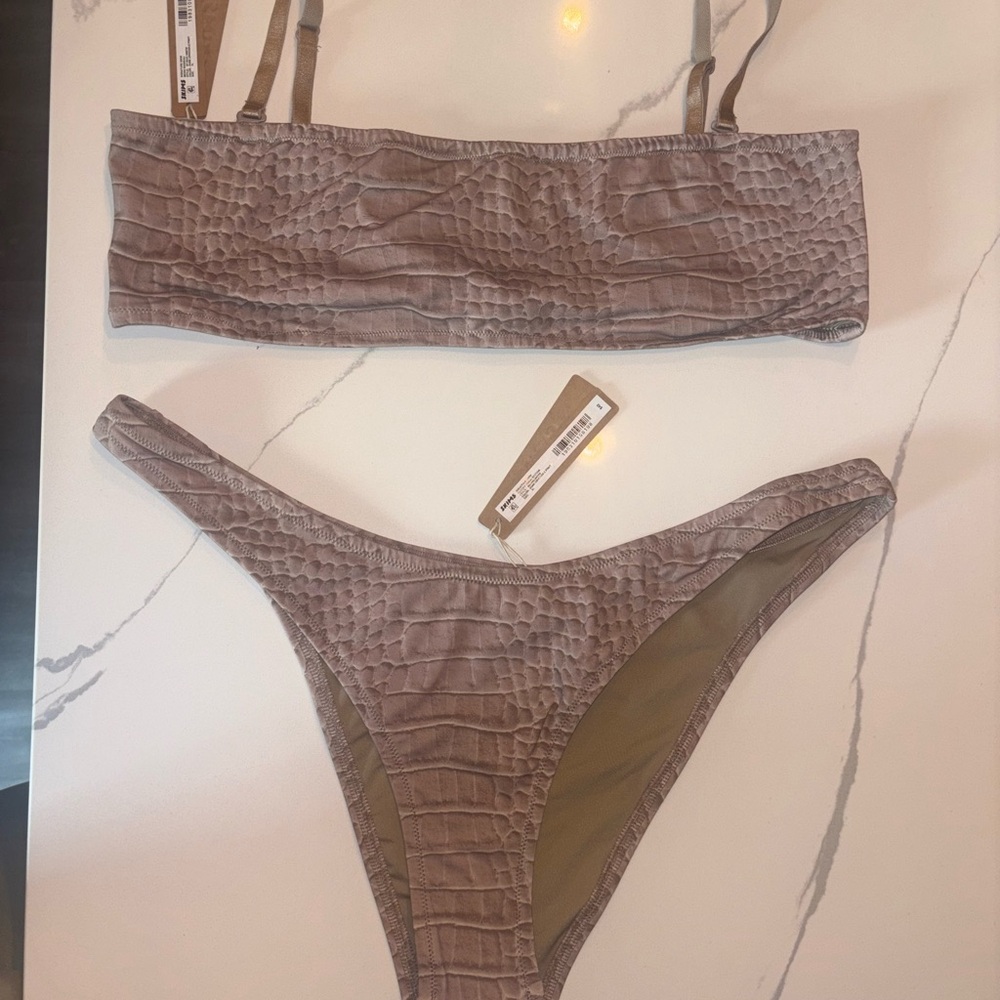 SKIMS Crocodile Pattern Bikini Set